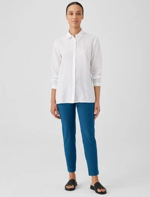 Pantalones al tobillo ajustados de crepé elásticos para mujer Eileen Fisher talla XS Foto 1 de 4