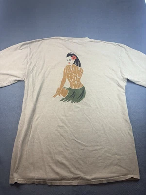 Crazy Shirts Hawaii Kona Camiseta Teñida Café Algodón XXL Bronceado Aloha Hula Niña Foto 1 de 4