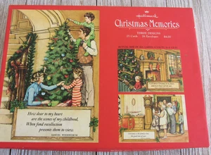 Vtg Hallmark Christmas Memories 3 Designs 17 Cards & Envelopes 70s / 80s Family - Foto 1 di 7