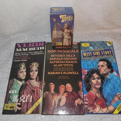 Set Of 4 Audio Cassettes West Side Story, Don Pasquale, Macbeth, Thais Opera - Image 1 of 4