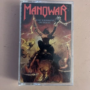 The Triumph of Steel Manowar Cassette Tape Atlantic Records Heavy Speed Metal - Picture 1 of 5