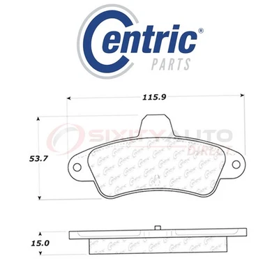 Centric C-TEK Ceramic Disc Brake Pads for 1995-2000 Ford Contour 2.0L 2.5L sc Foto 1 de 4