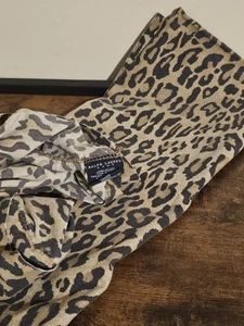 Vtg Ralph Lauren Aragon Pillow Case Set Leopard Tan Black Standard Size USA - Picture 1 of 5