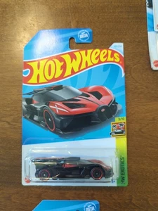 Hot Wheels Bugatti Bolide Black Red 185/250 HW Exotics 3/10 Scale Mattel - Picture 1 of 6