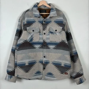 Jachs New York Herren XL Wollmischung Southwestern Print Flanell gefüttert Jacke Shacket - Bild 1 von 7