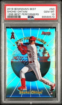 Bowman's Best 1998 Best Performers 2018 #So Shohei Ohtani RC PSA 10 Foto 1 de 2