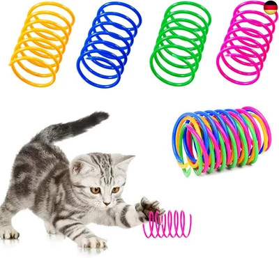 MARKE TAIMEIMAO TaimeiMao 20 Stück Cat Spring Spielzeug,Kunststoff Spiralfedern,Spirale Katzen
