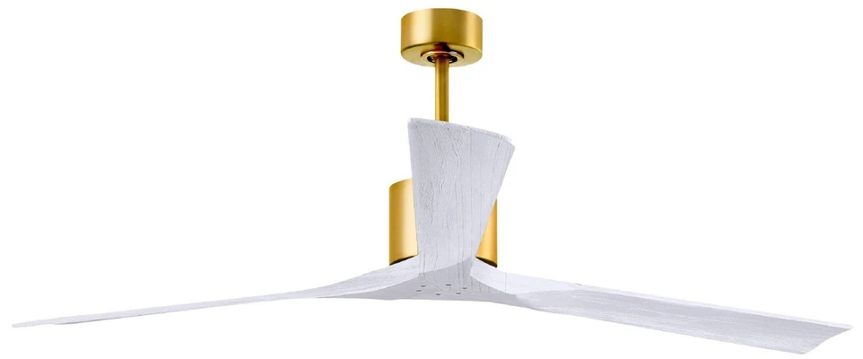 72" Matthews Nan XL Brass and White Outdoor Large Ceiling Fan - Image 1 of 1