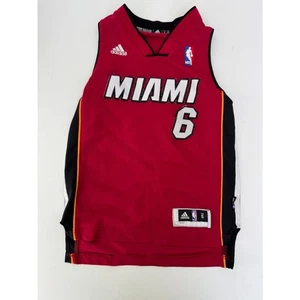 Miami Heat #6 Lebron James Boys Size Small Basketball Jersey Kids Youth Red - Picture 1 of 5