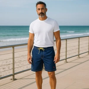 NUEVO CON ETIQUETAS POLO RALPH LAUREN Para hombre Kailua azul marino baúles traje de baño poni logotipo pequeño - Imagen 1 de 4