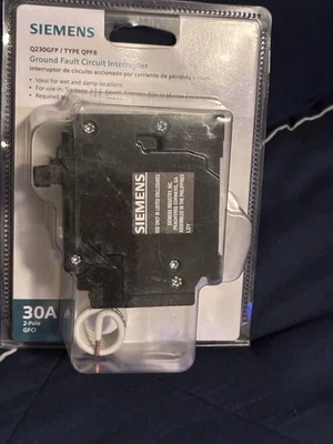 Siemens Q230GFP 30amp Double Pole Ground Fault Circuit Interrupter - Image 1 of 3