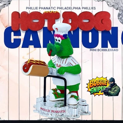 PHILLIE PHANATIC Philadelphia Phillies Hot Dog Cannon Mascot Mini MLB Bobblehead - Image 1 of 4