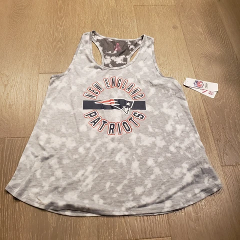 New England Patriots Girls Tank Top Extra Large Gray Tie dye NFL juniors C2 Cover