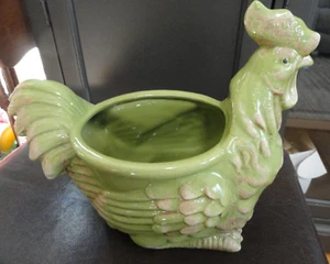 SELTEN Apropos Home Collection grün glasiert & unglasiert Keramik Hahn Pflanzgefäß - Bild 1 von 16