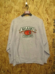 Vintage Miami Hurricanes NCAA Embroidered Sweatshirt #5636 - Picture 1 of 8