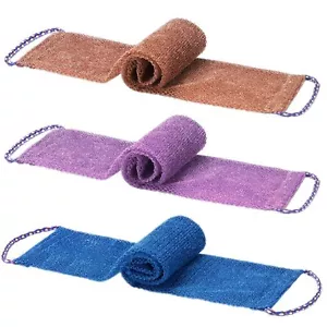 3 Pcs African Net Sponge Exfoliating Bathing Back Scrubbers with Handles - Picture 1 of 7