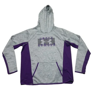 Under Armour Storm Fleece Hoodie Sweatshirt Womens Large Gray Pullover Athletic - Picture 1 of 11