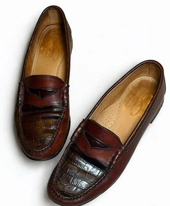 Allen Edmonds Womens Maine Shoe Penny Loafer Size 8.5 B Burgundy Dress Shoe Flat - Picture 1 of 13