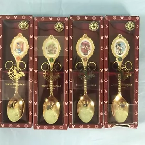 Tokyo Disney Resort Sea 5th Anniversary Spoons NEW Mickey Minnie Donald Chip Dal - Picture 1 of 12