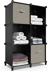 6-Cube Storage Organizer, Closet Organizer Storage Cabinet Shelf Bookcase Booksh