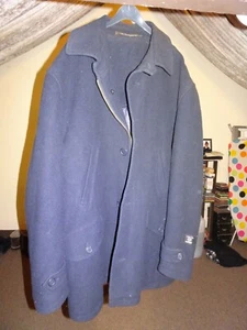 NUEVO ABRIGO CHAQUETA DE INVIERNO CÁLIDO DE DISEÑO HAMMERSLEY LANA CACHEMIRA AZUL MARINO MEDIANO - Imagen 1 de 4