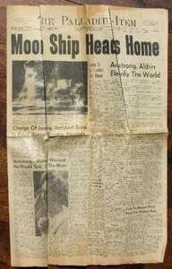 1969 Richmond Indiana Apollo 11 Moon Landing Crew Is Heading Home newspaper ---- - Picture 1 of 1