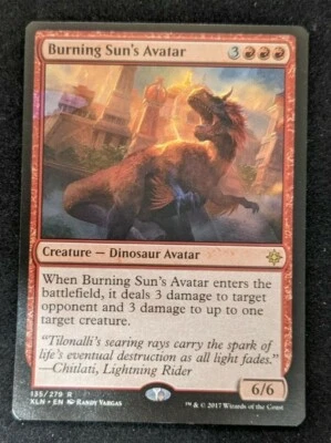 MTG Magic The Gathering Burning Sun's Avatar Ixalan Common Misprint NM - Image 1 of 4
