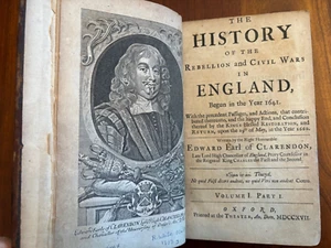 1717 History Rebellion Civil Wars England, Clarendon w South Carolina Provenance - Picture 1 of 5