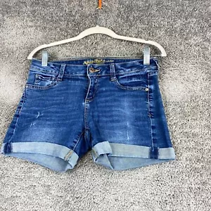 Arizona The Original Denim Cuffed Short Women's Size 3 Blue Low Rise 5-Pocket - Picture 1 of 8