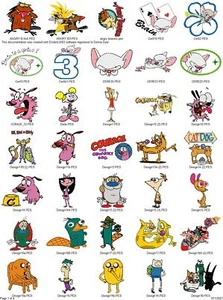 122 CARTOONS CHARACTERS BUNDLE EMBROIDERY MACHINE DESIGNS COLLECTION PES USB - Picture 1 of 12