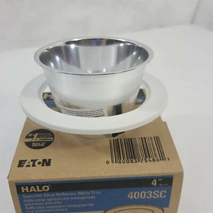 Halo 4" empotrable mate 4 pulgadas Reflector especular blanco trimado 4003SC - Imagen 1 de 6