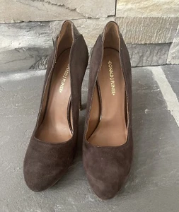 Donald J Pliner Brown Suede And Snakeskin Heels - Picture 1 of 6