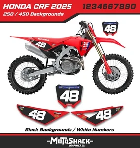 2025 HONDA CRF Custom MX Backgrounds - Graphics Kit Sticker 250f 450f NEW - Picture 1 of 2