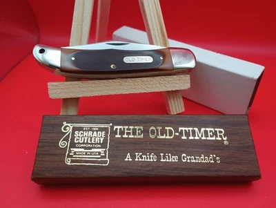 Navaja de bolsillo plegable vintage Schrade EE. UU. OLD TIMER 123OT PIONEER NUEVA DE STOCK con caja Foto 1 de 4
