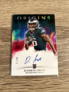 2021 Panini Origins DeVonta Smith Rookie Autografo Auto Rosso 37/99 Eagles - Foto 1 di 2