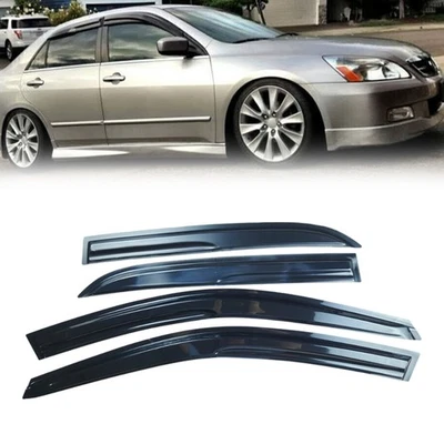 Window Visor Sun Rain Deflector Guard For 2003-2007 Honda Accord 4-Door Sedan - Image 1 of 4