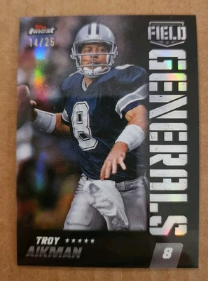 2024 Topps Finest Field Generals Troy Aikman/25 #FG-1 Black Dallas Cowboys Foto 1 de 3