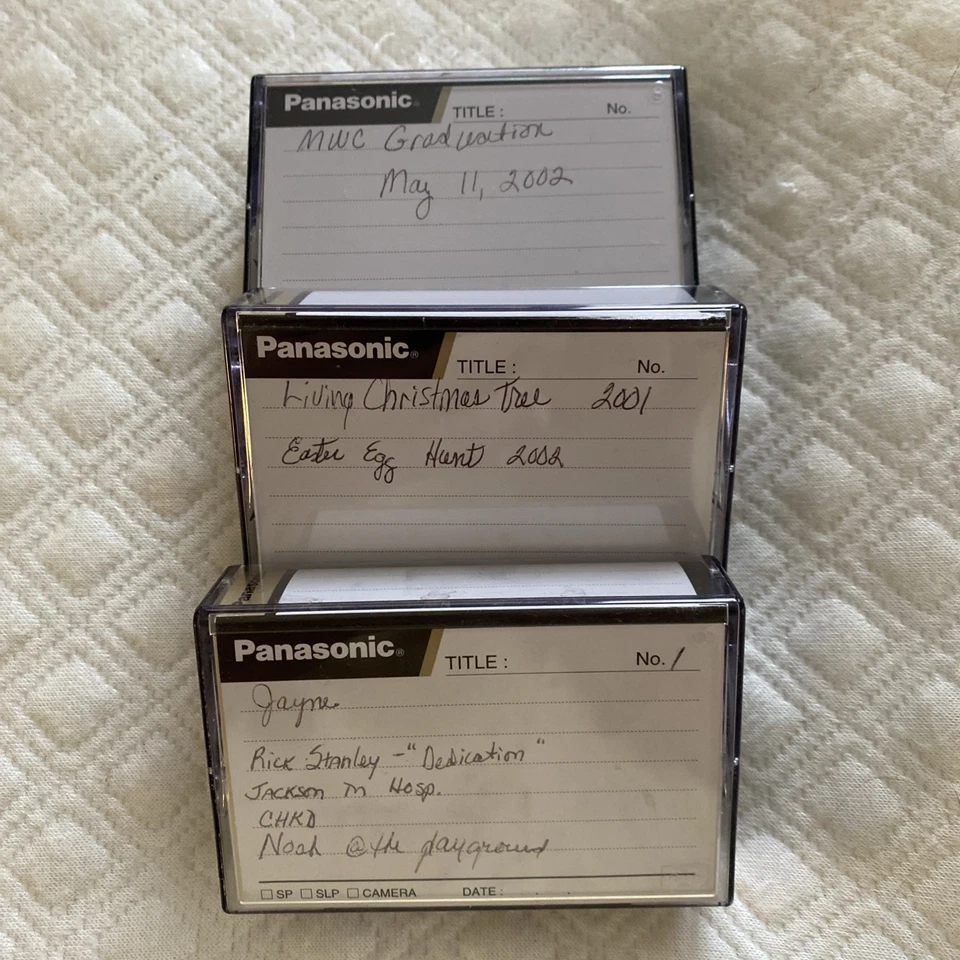 Lote 3 Panasonic SHG Cinta Cassette Videocámara Grabaciones Películas para el Hogar Foto 1 de 4