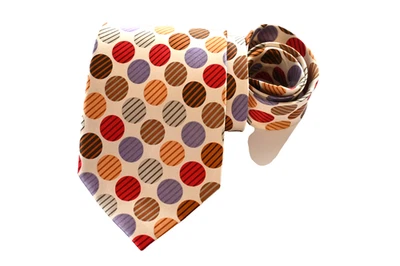 STACY ADAMS CORBATA HOMBRE MARFIL/LUNARES Ancho: 3.7/8" Largo: 56" Foto 1 de 3