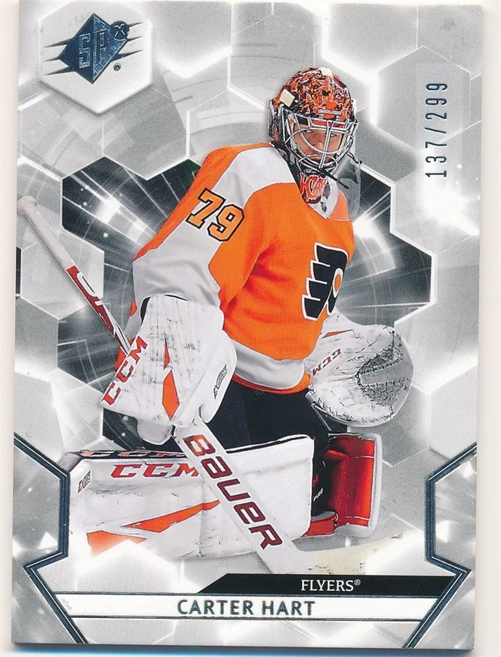 CARTER HART 2020-21 SPX #79 SP PHILADELPHIA FLYERS #137/299 MINT - Image 1 of 2