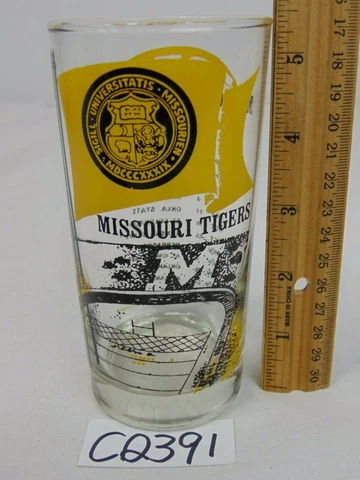 UNIVERSITY OF MISSOURI FOOTBALL GLASS 1975 TUMBLER MIZZOU TIGERS VINTAGE RARE Cover