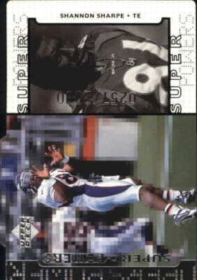 1998 Upper Deck Super Powers Die Cut Silver #S14 Shannon Sharpe /2000 - NM-MT - Image 1 of 2