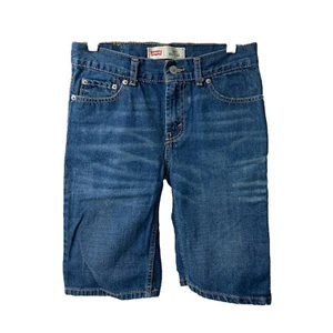 Boys 14 X 10 Denim Shorts Levi's 505 Blue 5 Pocket Regular Fit - Picture 1 of 11