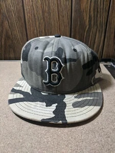 Boston Redsox New Era Fitted Camo Hat Sizes 7 1/4,  - Picture 1 of 5