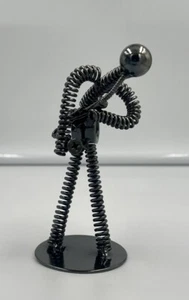 SAXOPHONE PLAYER NUTS AND BOLTS METAL 5IN FIGURINE - Picture 1 of 4