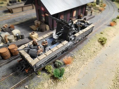 HO Roco Minitank 2nd Panzer Army Artillery Car with Soldiers A2251 Custom Detail - Image 1 of 3