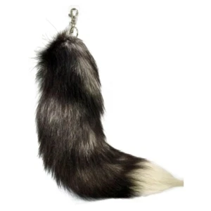 Fluffy Real Fox Fur Tail Keychain Tassel Bag Cosplay Toy Handbag Accessory Hook - Picture 1 of 5