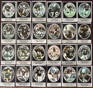 1972 Sunoco NFL (Raiders) 24 Stamp Complete Set w/7 HOFs w/ (15-Mint) & 9-Used - Picture 1 of 11