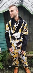 Mens Unisex Size Small Camouflage Dove Crusty Rave Punk Water Resistant Jacket - Picture 1 of 23