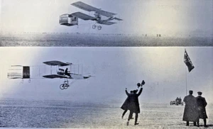 1908 Vintage Magazine Illustration Aviator Henry Farman Winning Deutsch Prize - Picture 1 of 2